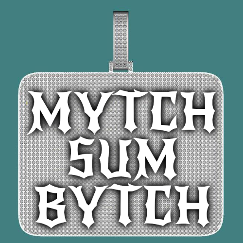 CUSTOM LETTER NECKLACE 3D BIG SQUARE