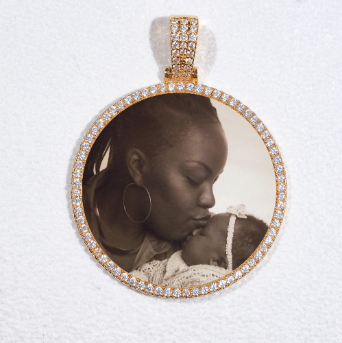 MEDIUM 3D CIRCLE CUSTOM PICTURE PENDANT
