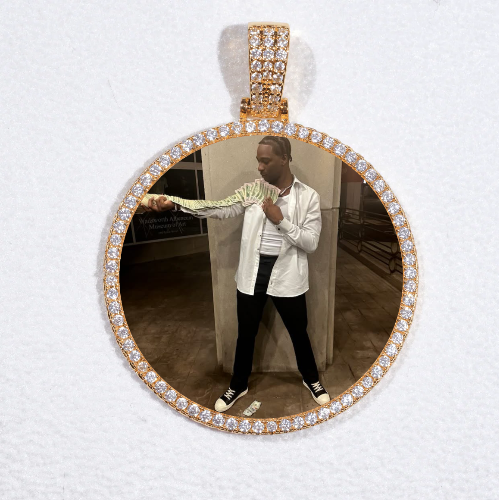 MEDIUM 3D CIRCLE CUSTOM PICTURE PENDANT