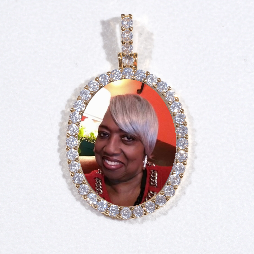 3D Oval Custom Picture Pendant