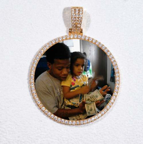 MEDIUM 3D CIRCLE CUSTOM PICTURE PENDANT