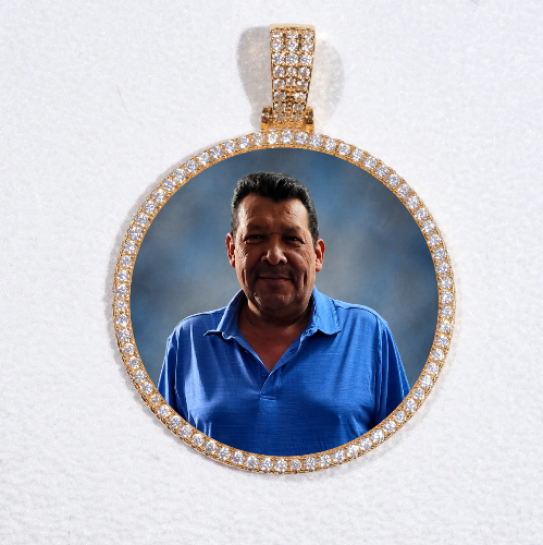 MEDIUM 3D CIRCLE CUSTOM PICTURE PENDANT