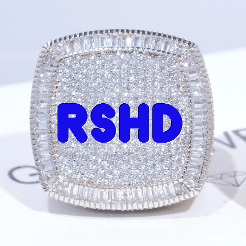 CUSTOM LETTER 3D ICED RING