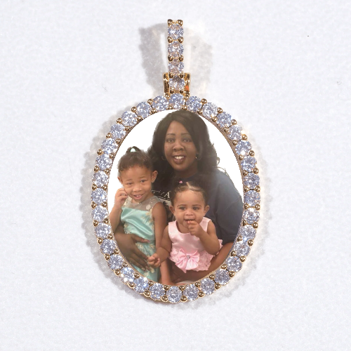 3D Oval Custom Picture Pendant