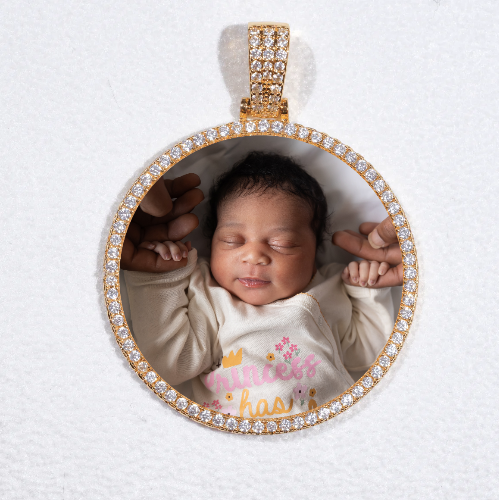 MEDIUM 3D CIRCLE CUSTOM PICTURE PENDANT