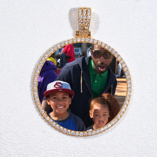 MEDIUM 3D CIRCLE CUSTOM PICTURE PENDANT