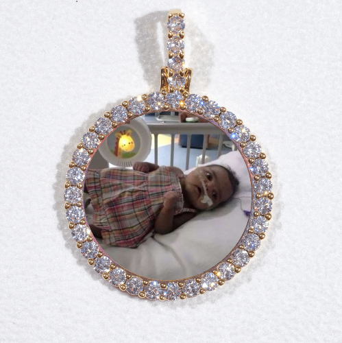 3D CIRCLE CUSTOM PICTURE PENDANT SMALL SIZE