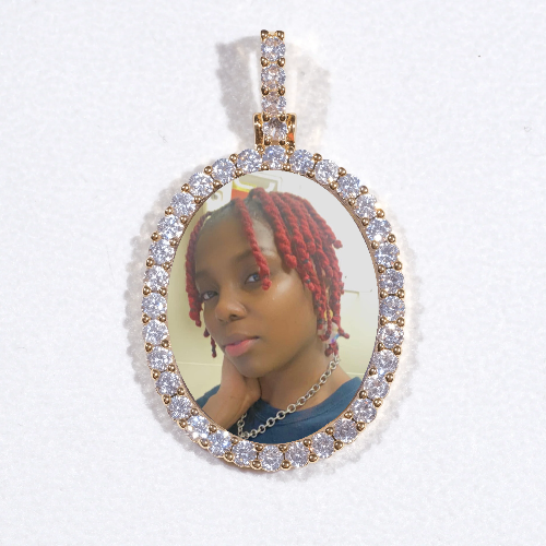 3D Oval Custom Picture Pendant