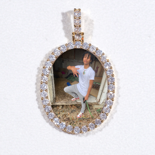 3D Oval Custom Picture Pendant