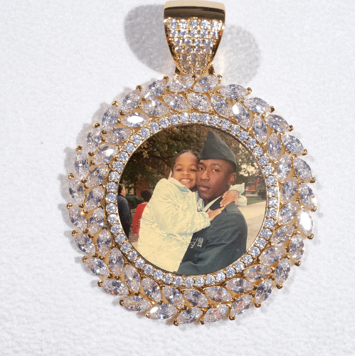 Large 3D Wheat Ear Custom Picture Pendant