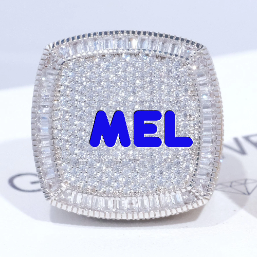 CUSTOM LETTER 3D ICED RING