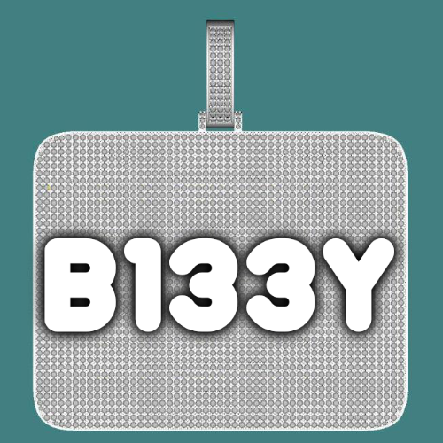 CUSTOM LETTER NECKLACE 3D BIG SQUARE