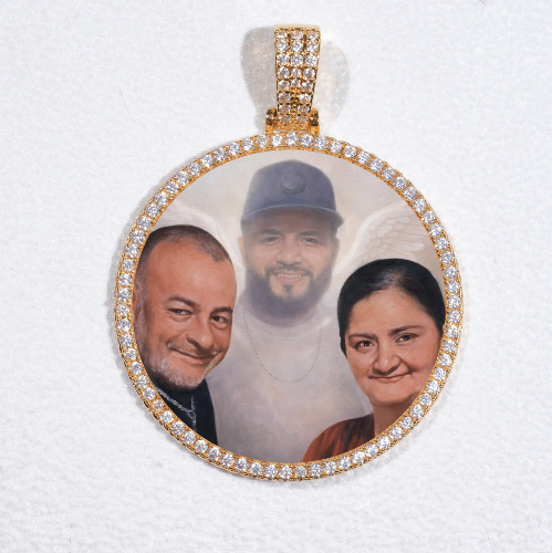 MEDIUM 3D CIRCLE CUSTOM PICTURE PENDANT
