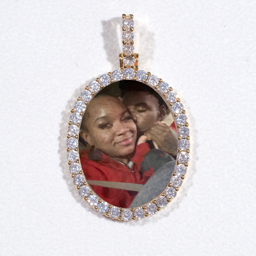 3D Oval Custom Picture Pendant