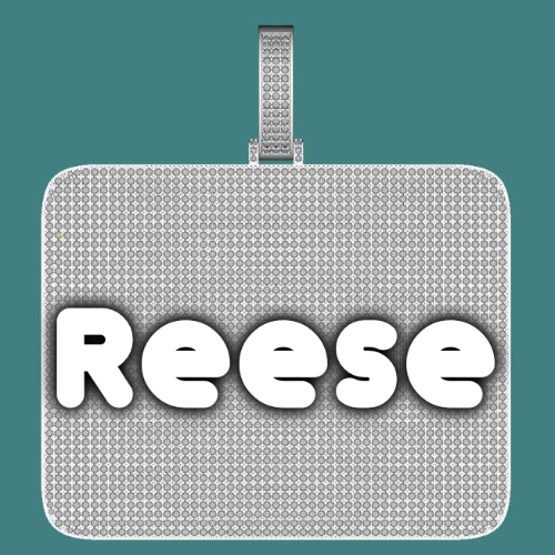 CUSTOM LETTER NECKLACE 3D BIG SQUARE