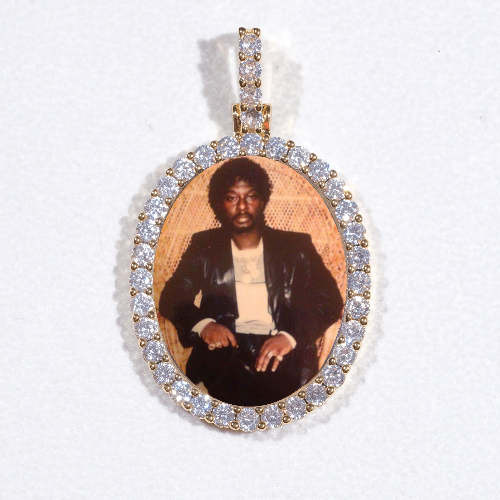 3D Oval Custom Picture Pendant