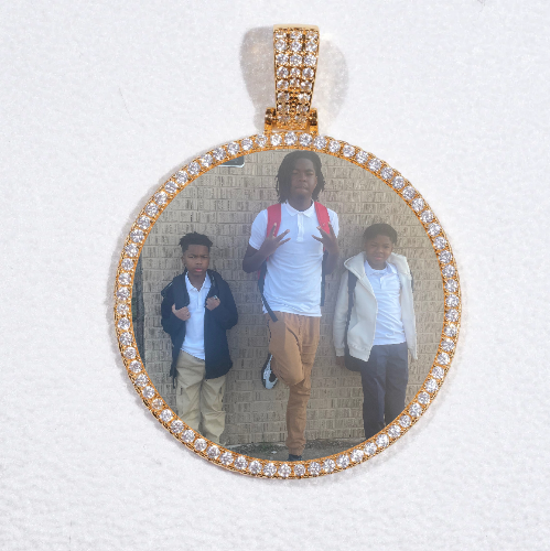 MEDIUM 3D CIRCLE CUSTOM PICTURE PENDANT