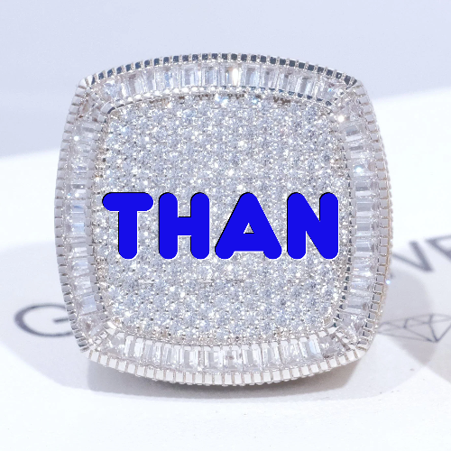 CUSTOM LETTER 3D ICED RING
