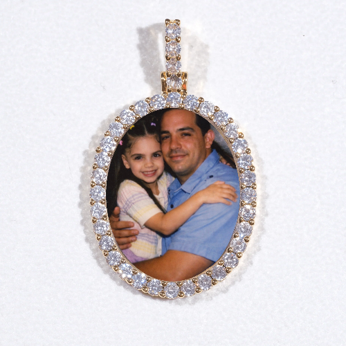 3D Oval Custom Picture Pendant