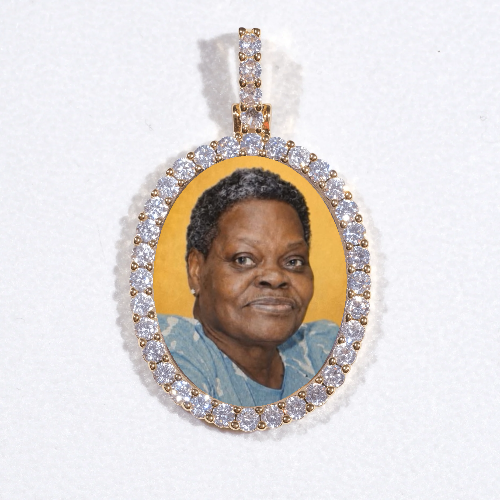 3D Oval Custom Picture Pendant