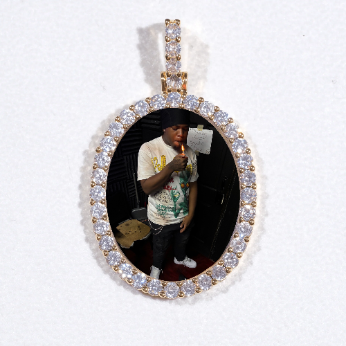 3D Oval Custom Picture Pendant