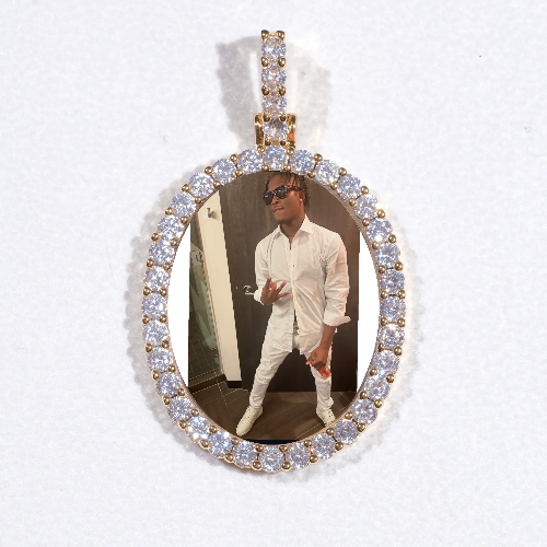 3D Oval Custom Picture Pendant