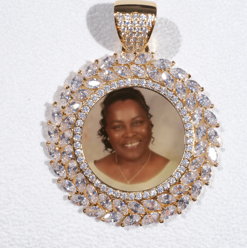 Large 3D Wheat Ear Custom Picture Pendant
