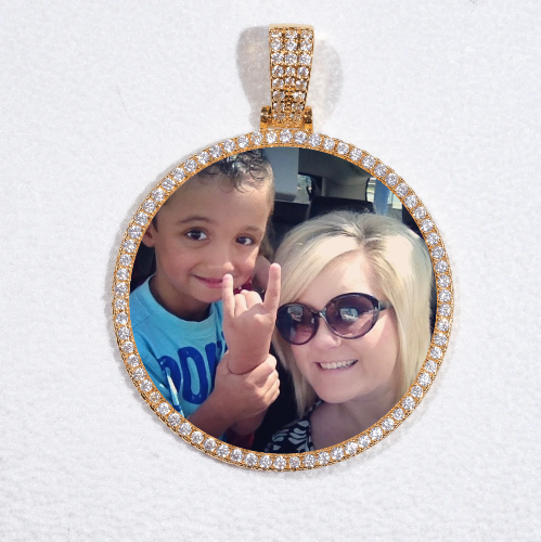 MEDIUM 3D CIRCLE CUSTOM PICTURE PENDANT