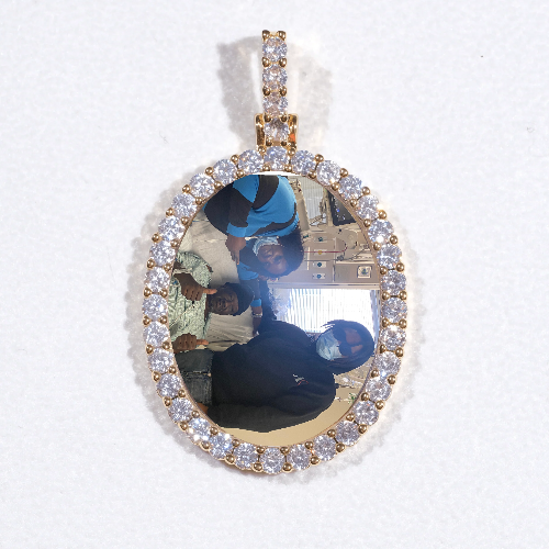3D Oval Custom Picture Pendant