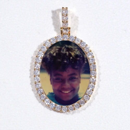 3D Oval Custom Picture Pendant