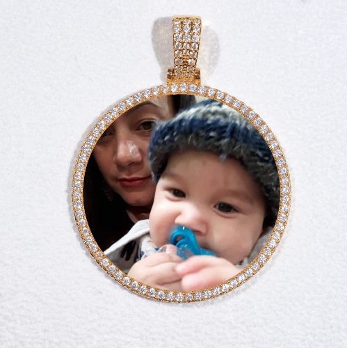 MEDIUM 3D CIRCLE CUSTOM PICTURE PENDANT