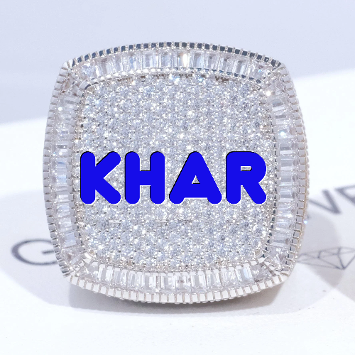 CUSTOM LETTER 3D ICED RING