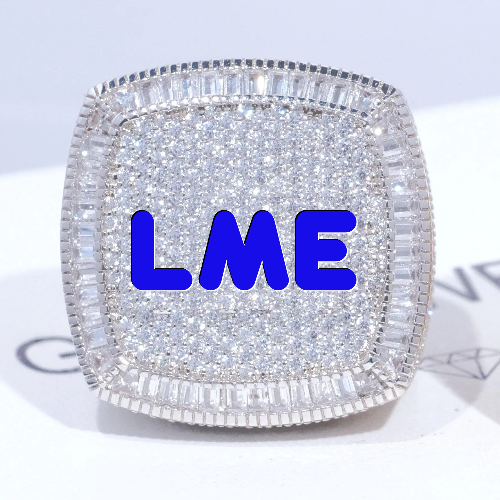 CUSTOM LETTER 3D ICED RING