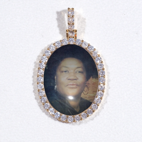 3D Oval Custom Picture Pendant