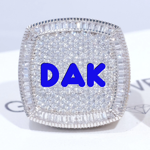 CUSTOM LETTER 3D ICED RING