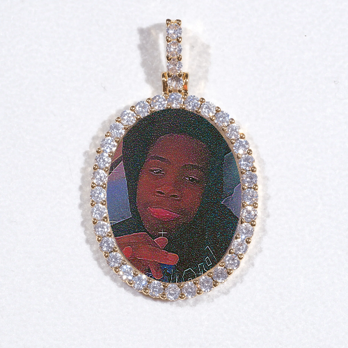 3D Oval Custom Picture Pendant