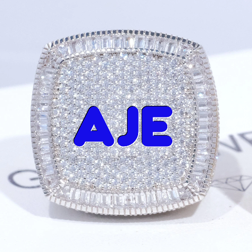 CUSTOM LETTER 3D ICED RING