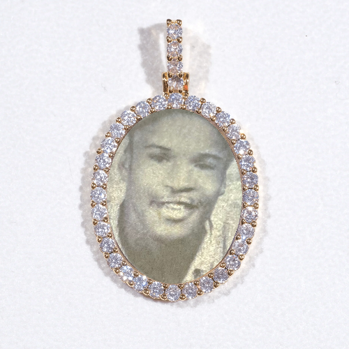 3D Oval Custom Picture Pendant