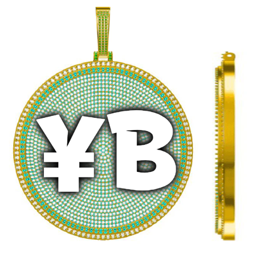 CUSTOM LETTER NECKLACE 3D BIG DISC
