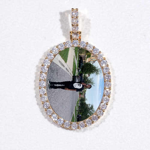 3D Oval Custom Picture Pendant