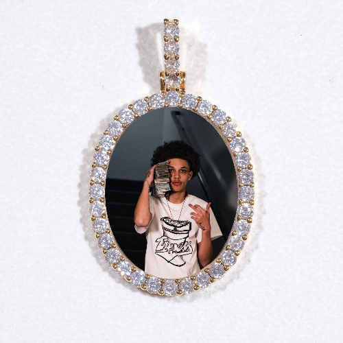 3D Oval Custom Picture Pendant