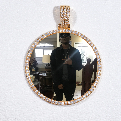 MEDIUM 3D CIRCLE CUSTOM PICTURE PENDANT