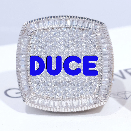 CUSTOM LETTER 3D ICED RING