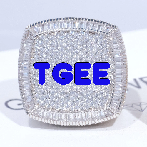 CUSTOM LETTER 3D ICED RING