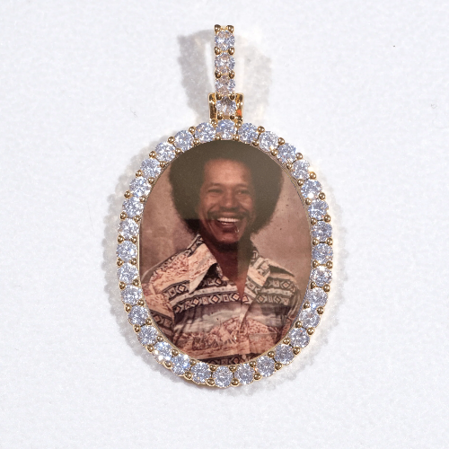 3D Oval Custom Picture Pendant