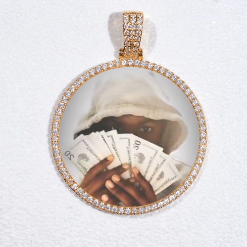 MEDIUM 3D CIRCLE CUSTOM PICTURE PENDANT