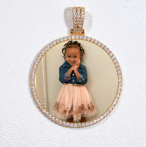 MEDIUM 3D CIRCLE CUSTOM PICTURE PENDANT