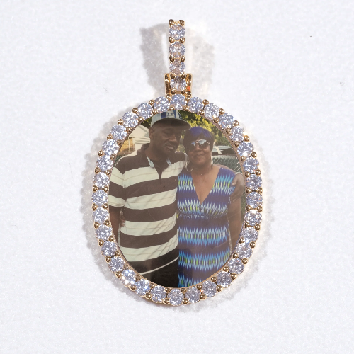 3D Oval Custom Picture Pendant