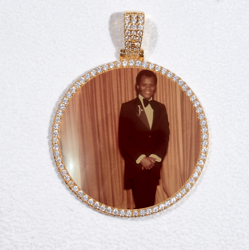 MEDIUM 3D CIRCLE CUSTOM PICTURE PENDANT