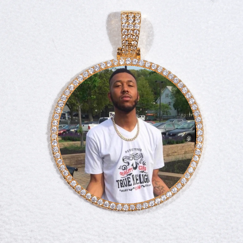 MEDIUM 3D CIRCLE CUSTOM PICTURE PENDANT